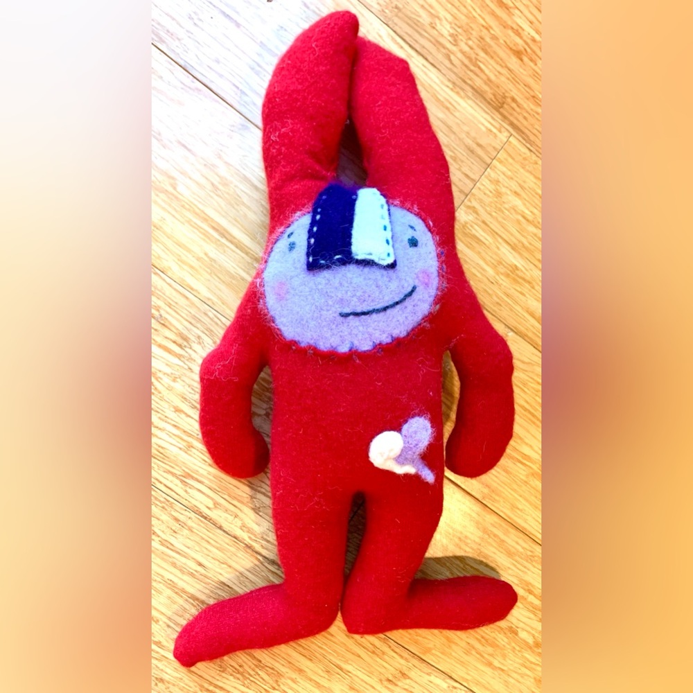 Wool oh wool! Upcycled sweater bunny handmade stuffy animal
